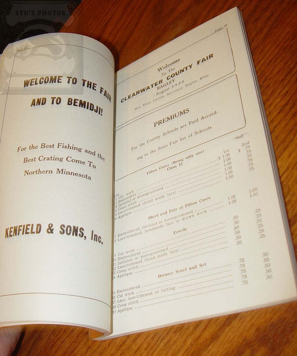 Nineteen Hundred
                                        Fifty (1950) Premium List
                                        Beltrami County Fair, Bemidji ~
                                        local business advertisements