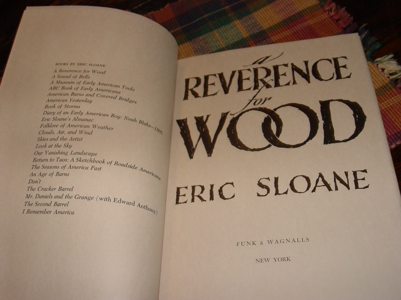 Eric Sloane, A Reverence for Wood