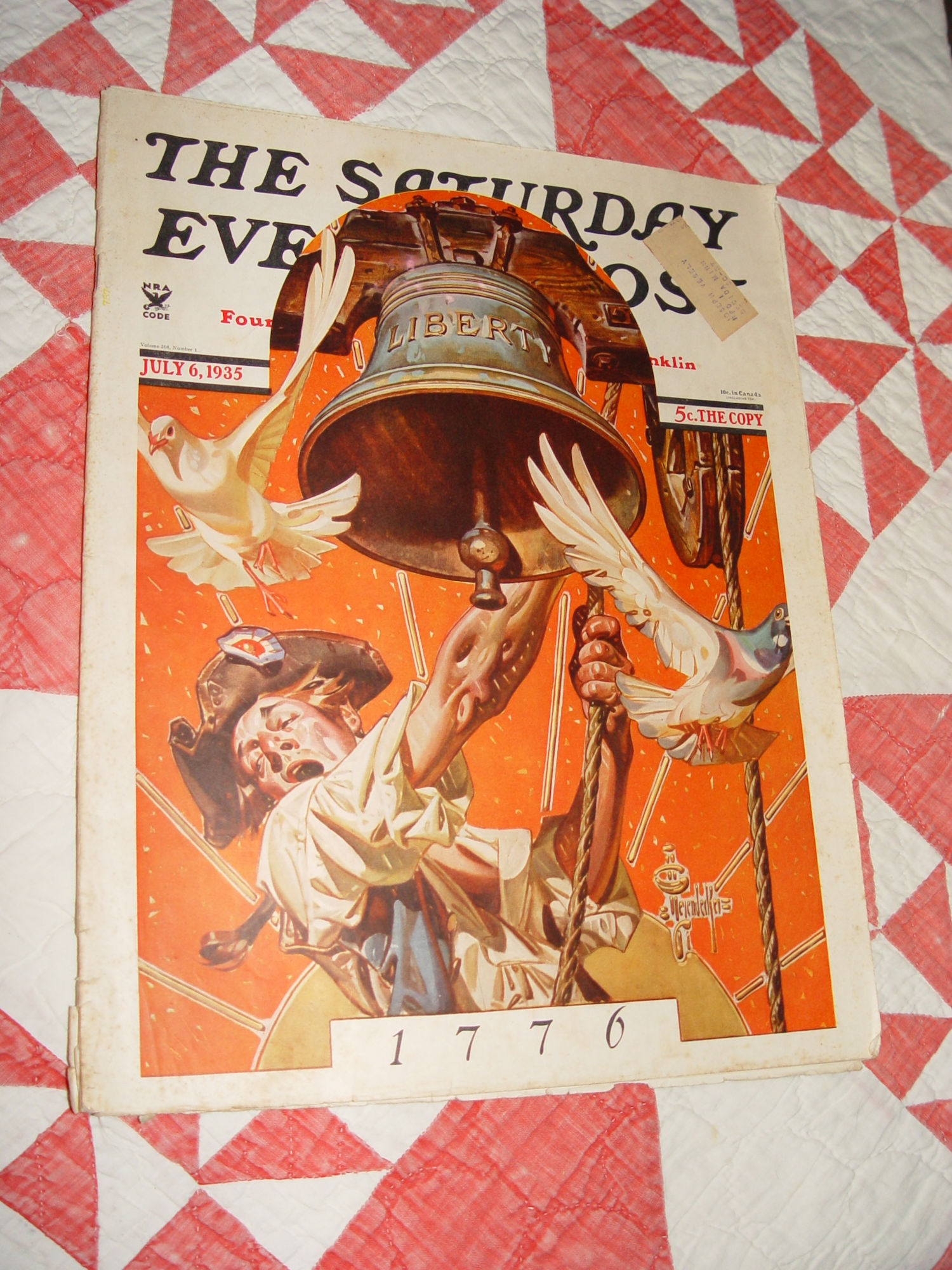 The Saturday Evening Post July 6, 1935
                        "Liberty Bell 1776"