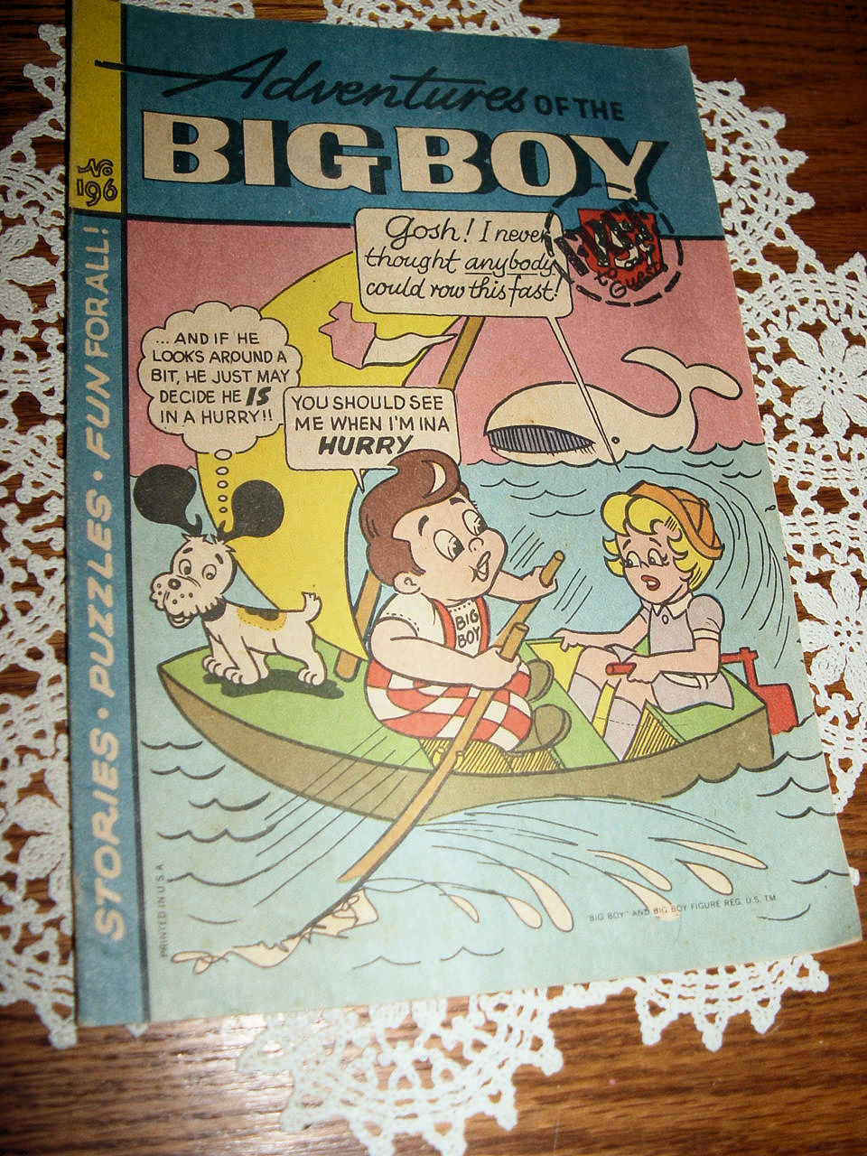 1973 Adventures
                        of the Big Boy Comic Book No. 196