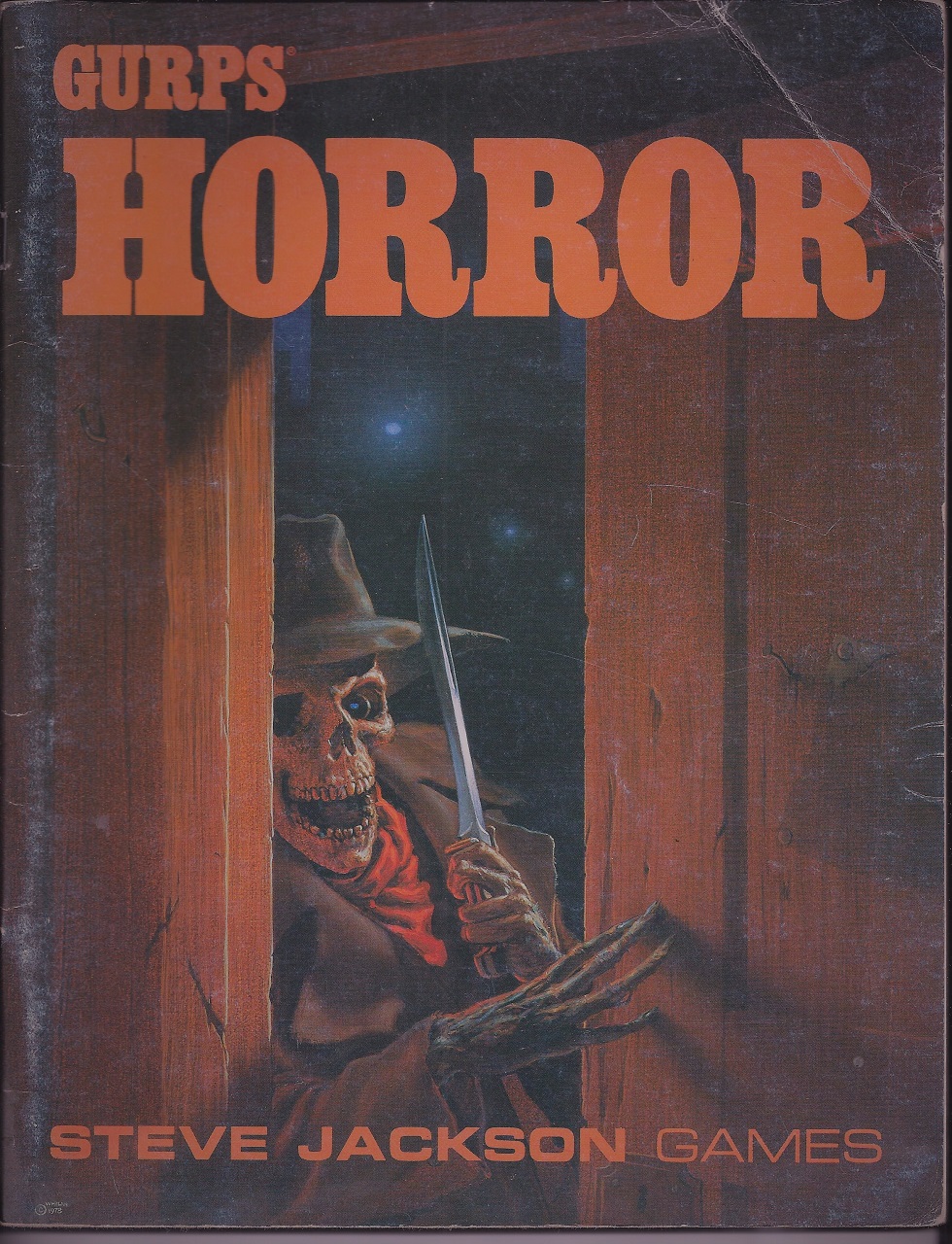 1987 GURPS Horror by Steve Jackson Role
                        Playing Game Book