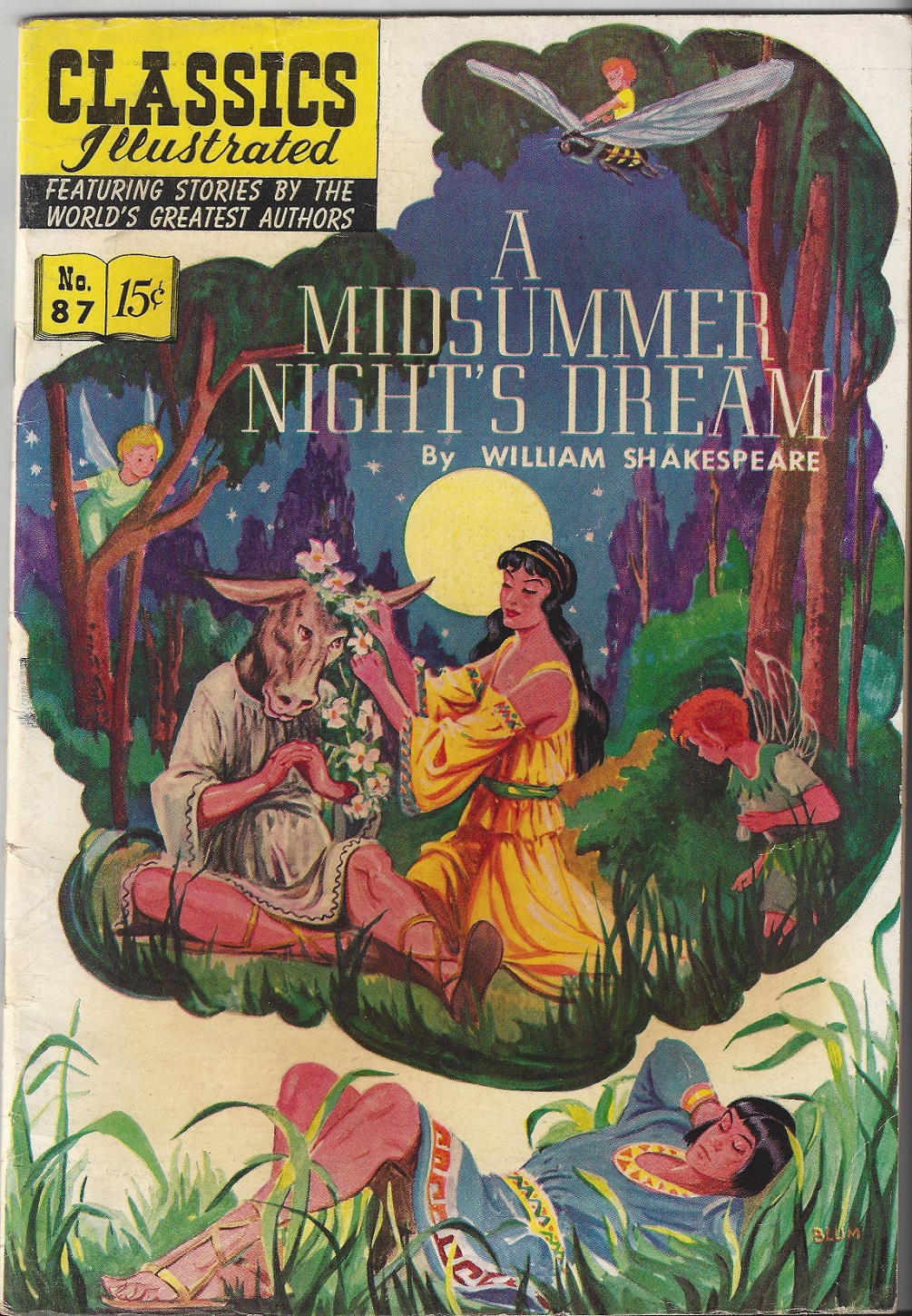 1951 Classics
                        Illustrated No. 87 Midsummer Night's Dream by
                        William Shakespeare