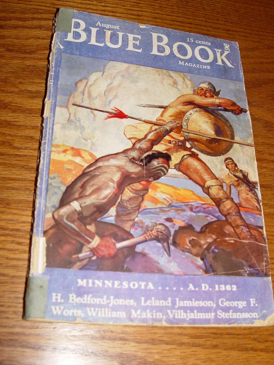 BLUE BOOK Magazine: August 1935 "Hawk
                        of the Wilderness" No. 4