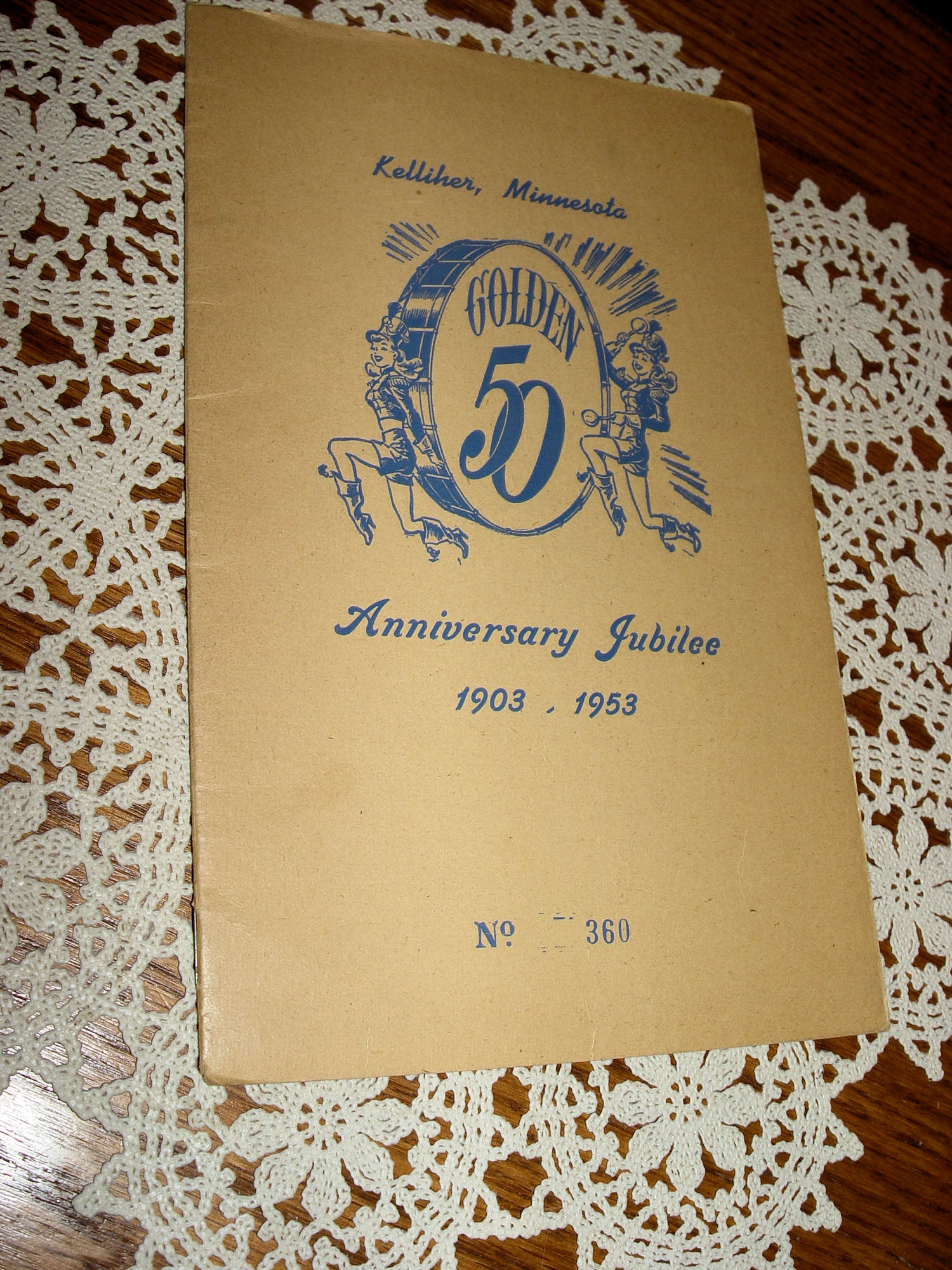 1953 Kelliher,
                        Minnesota Anniversary Jubilee Souvenir Program
                        No. 360