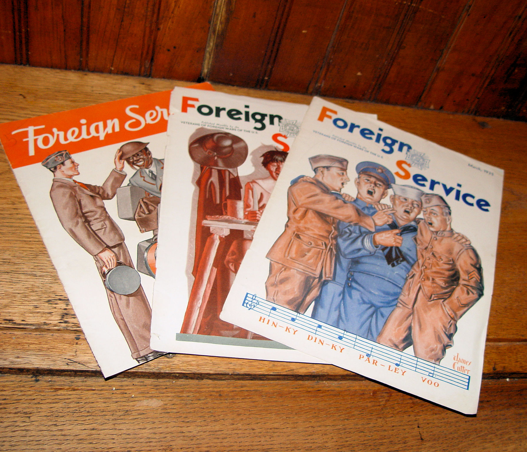 3 Foreign Service Magazine Covers Nov.
                        1934, March 1935, & August 1936