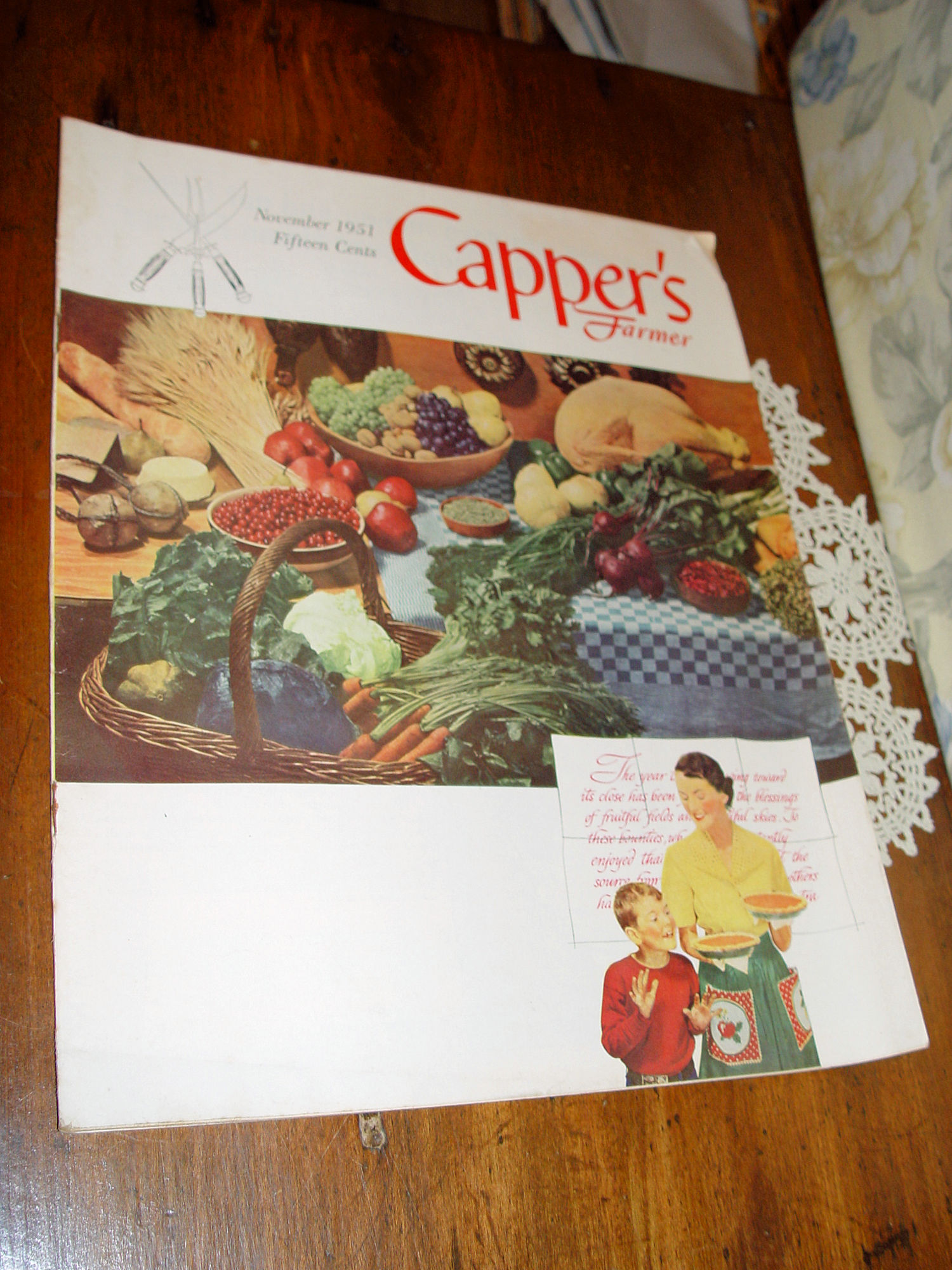Capper's Farmer Magazine Nov. 1951
                        Thanksgiving; Farm, Home and Garden