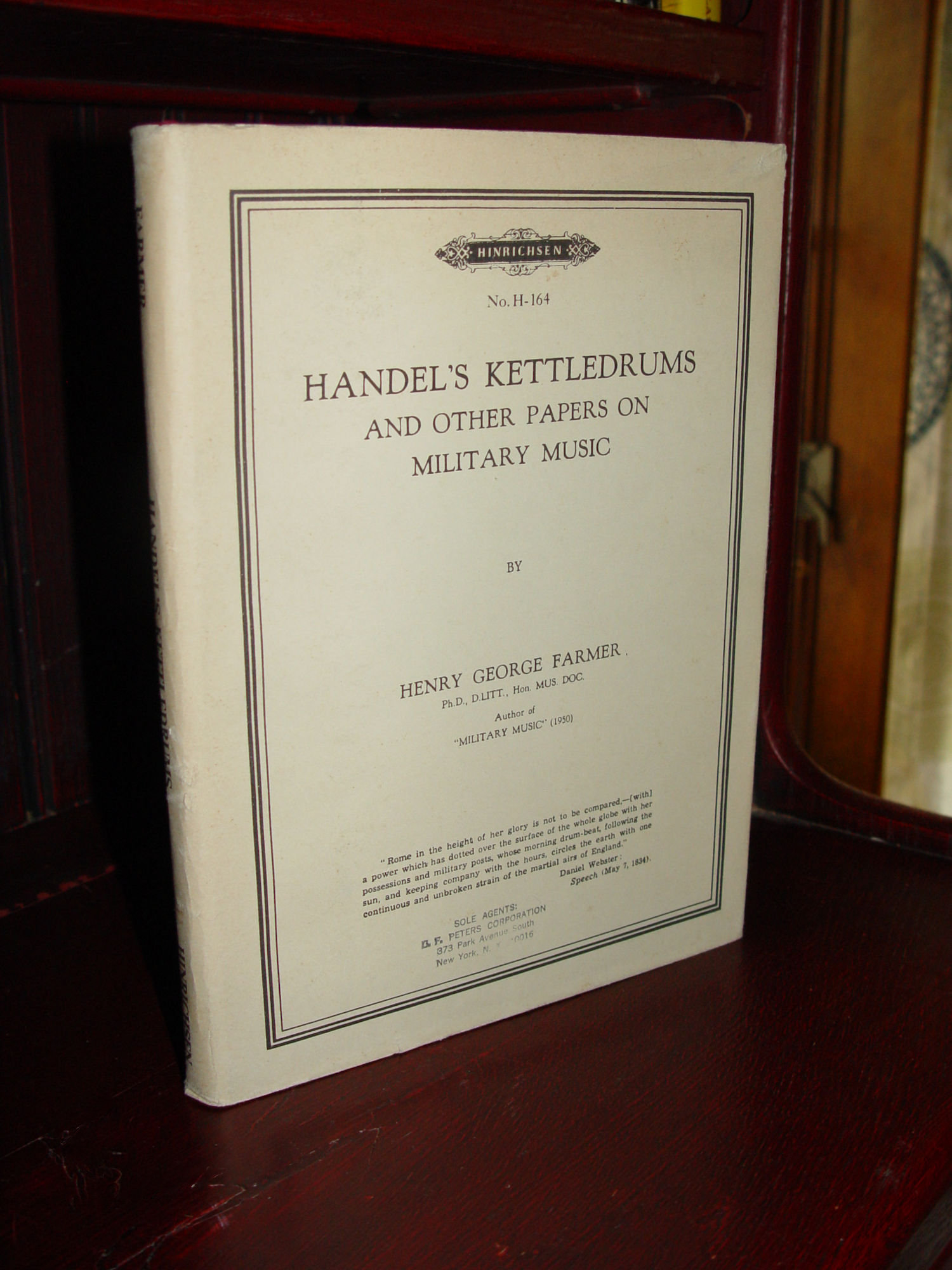 Handels Kettledrums & Other Papers on
                        Military Music 1965 by Henry George Farmer