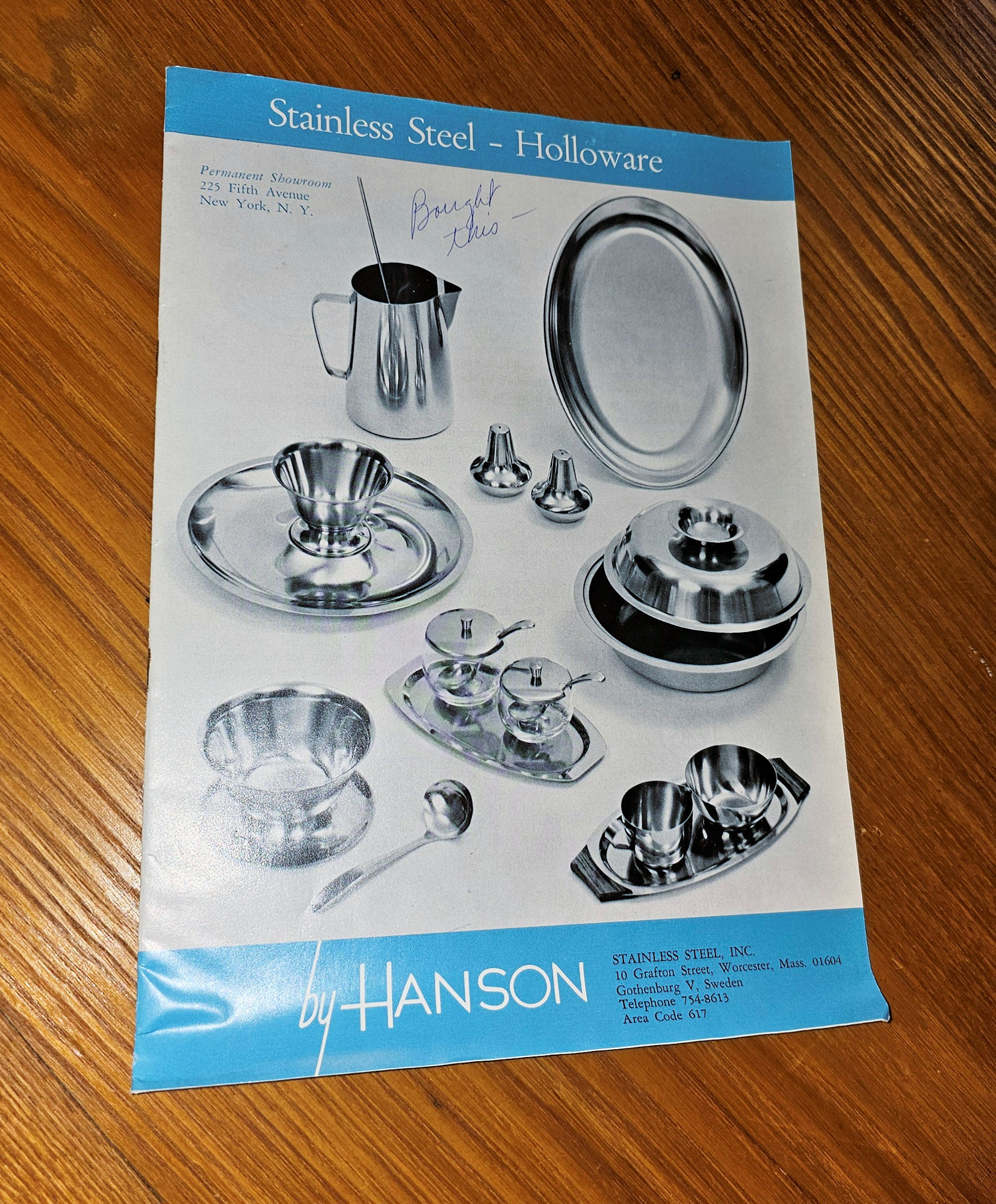 Mid-Century Hanson Stainless Steel
                        Scandinavian Holloware Catalog: MA & NY,
                        Sweden