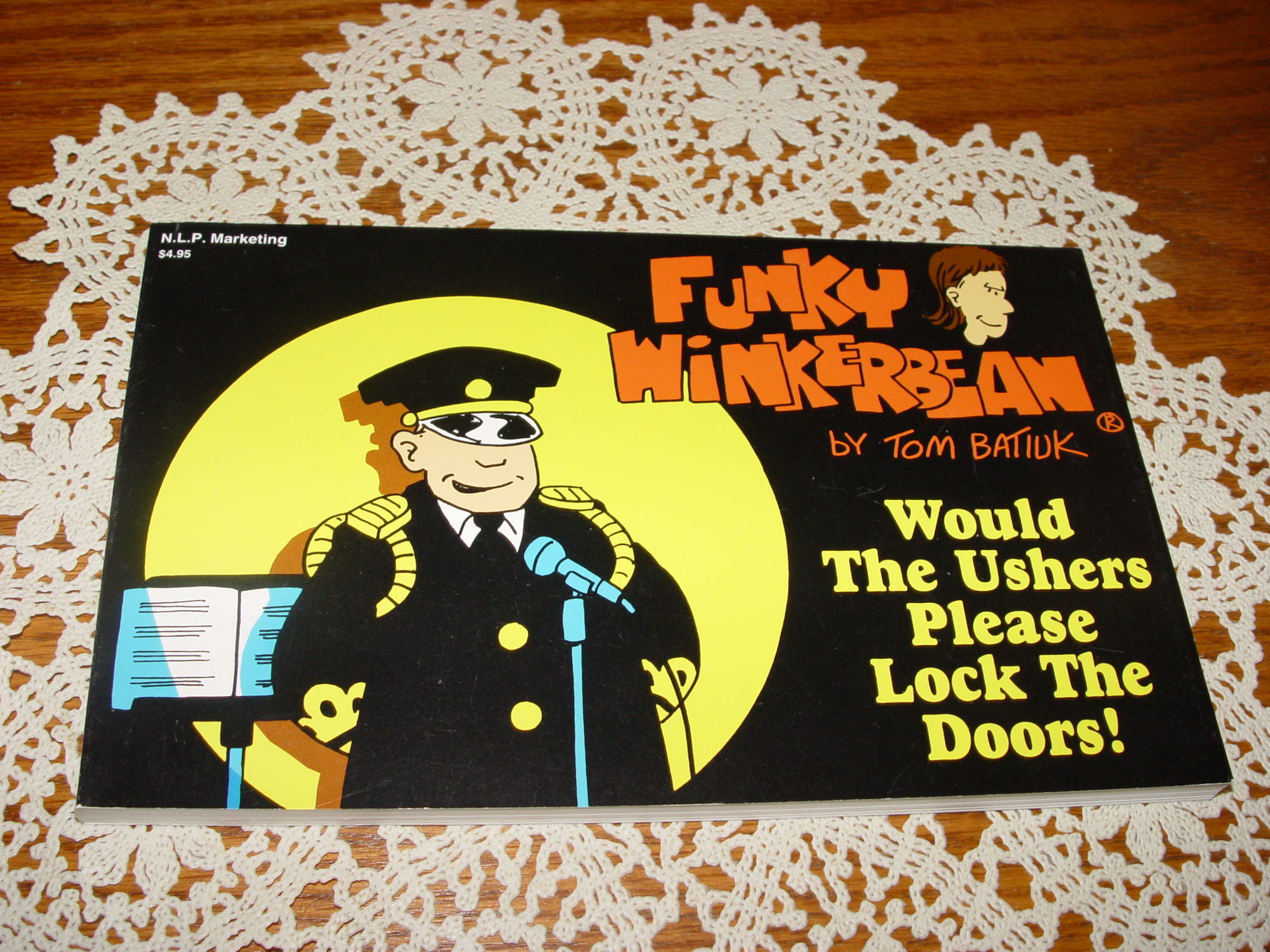 Funky Winkerbean - Would the ushers please
                        lock the doors! 1994 Tom Batiuk Comic