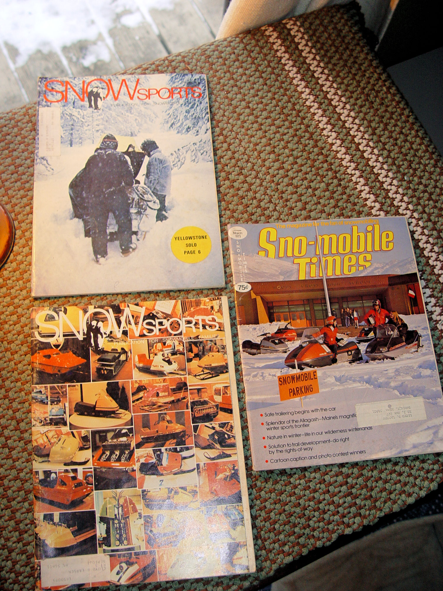 1970s Snowmobile Magazines (3) - Snow
                        Sports, Sno-mobile Times