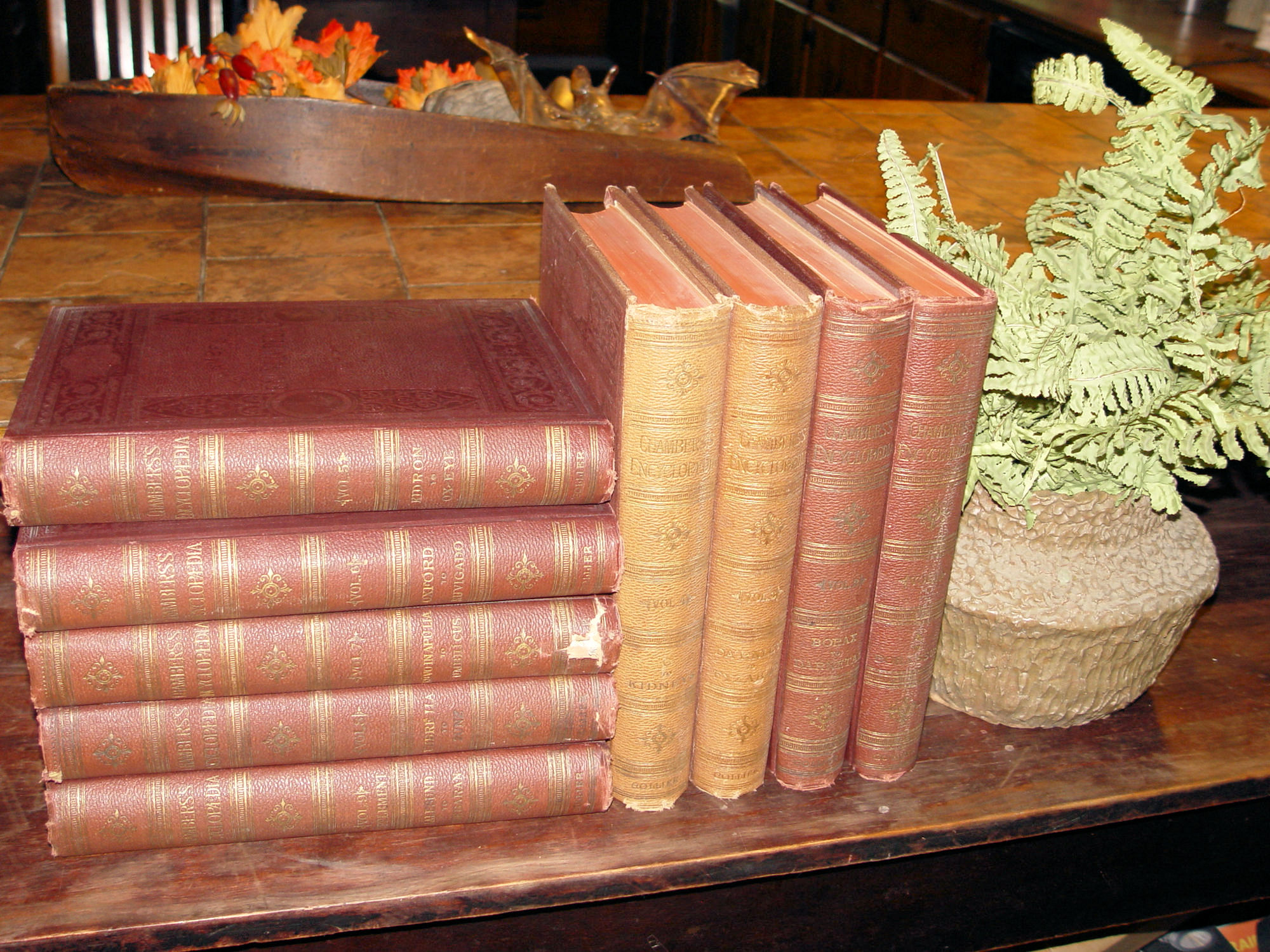 1884 Chambers’s Encyclopaedia - Set of Nine
                        Historical General‑Knowledge Books