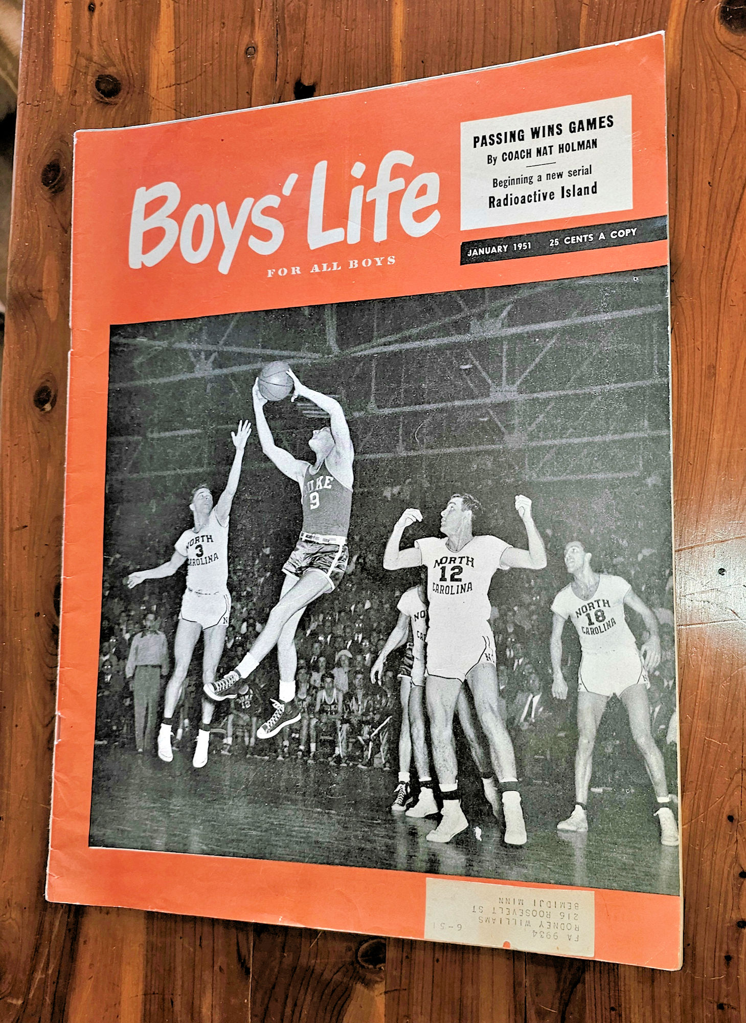 January 1951 "Boys' Life"
                        Magazine - Passing Wins Games, Scouting