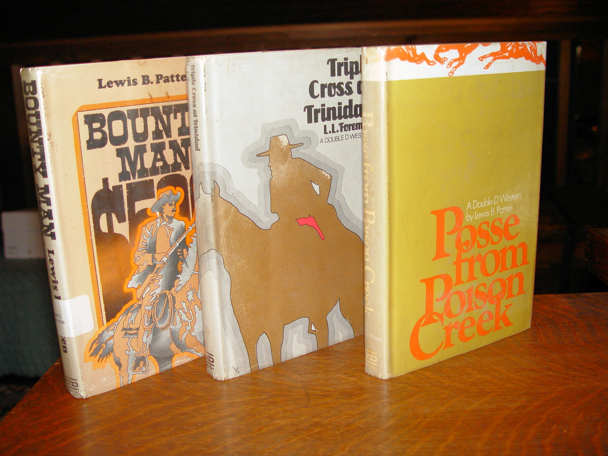 Three First Edition Double D Western
                        Novels- X-Library