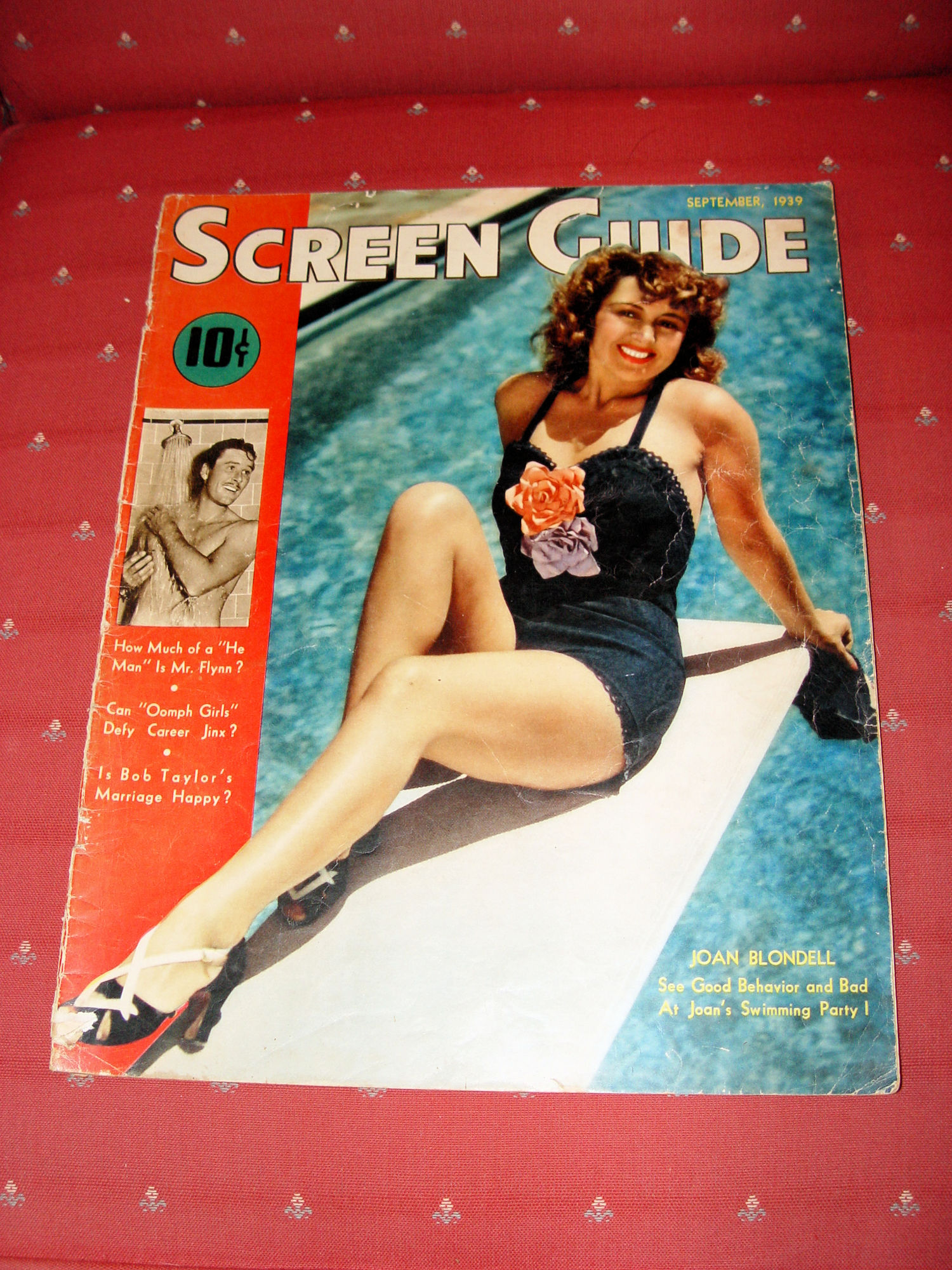 September 1939 'SCREEN GUIDE' Magazine Joan
Blondell, Errol Flynn
