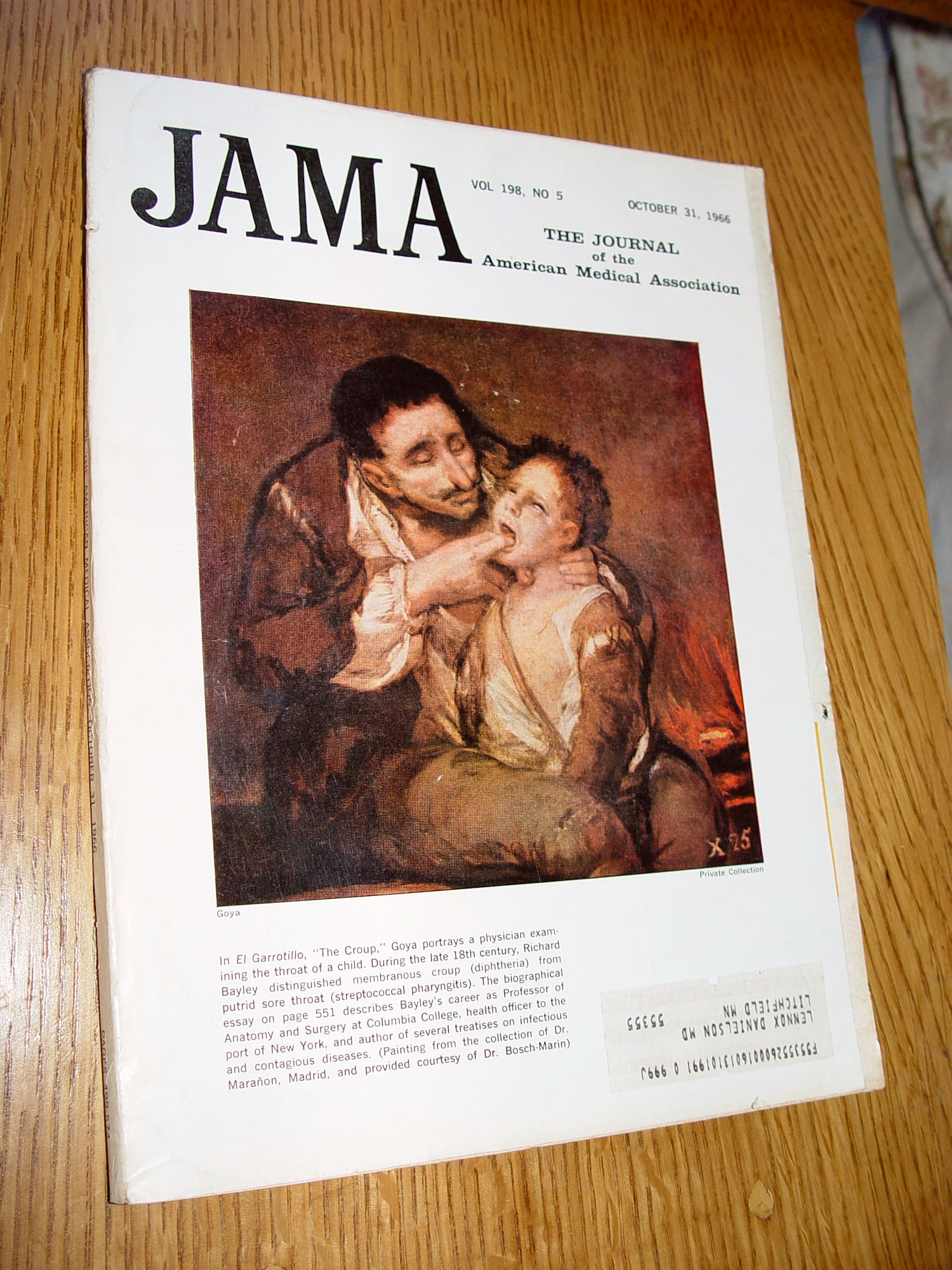 JAMA, The Journal of the American Medical
                        Association 1966: Vol 196, No 5