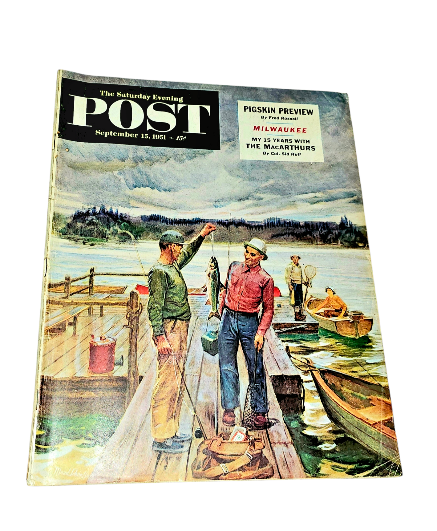 The Saturday Evening Post Sep 15, 1951
                        Complete Mag - Pigskin Preview, Milwaukee