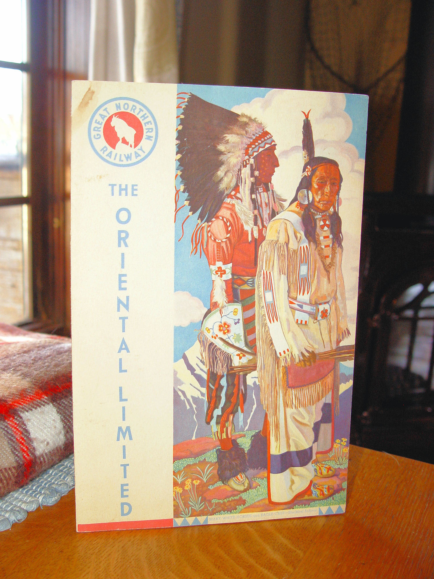 Great Northern Railway Menu - The Oriental
Limited, Blackfoot Indian Cover
