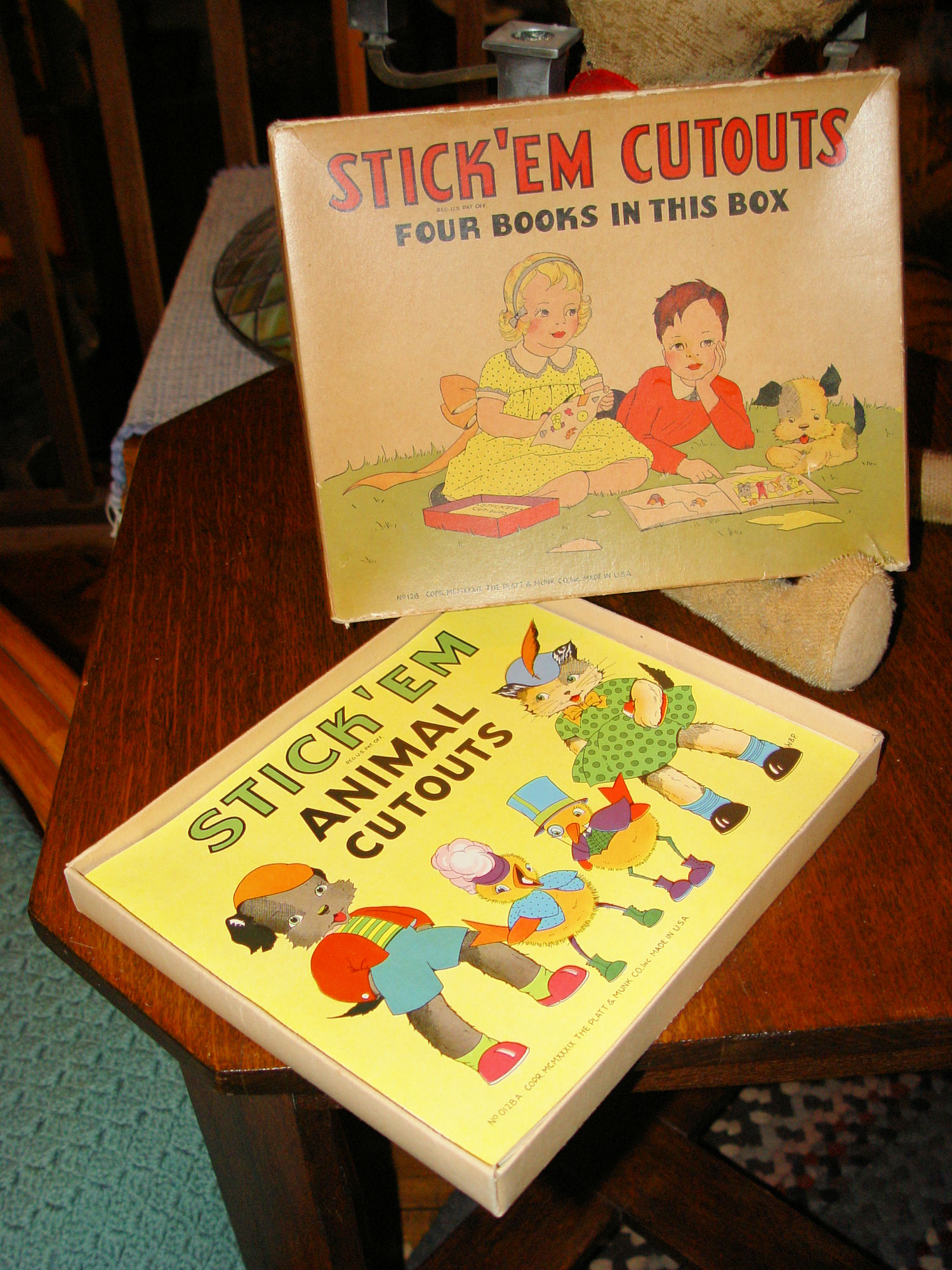 1939 Stick'em
                        Cutouts (4 Books) No 128 Platt & Munk Co.