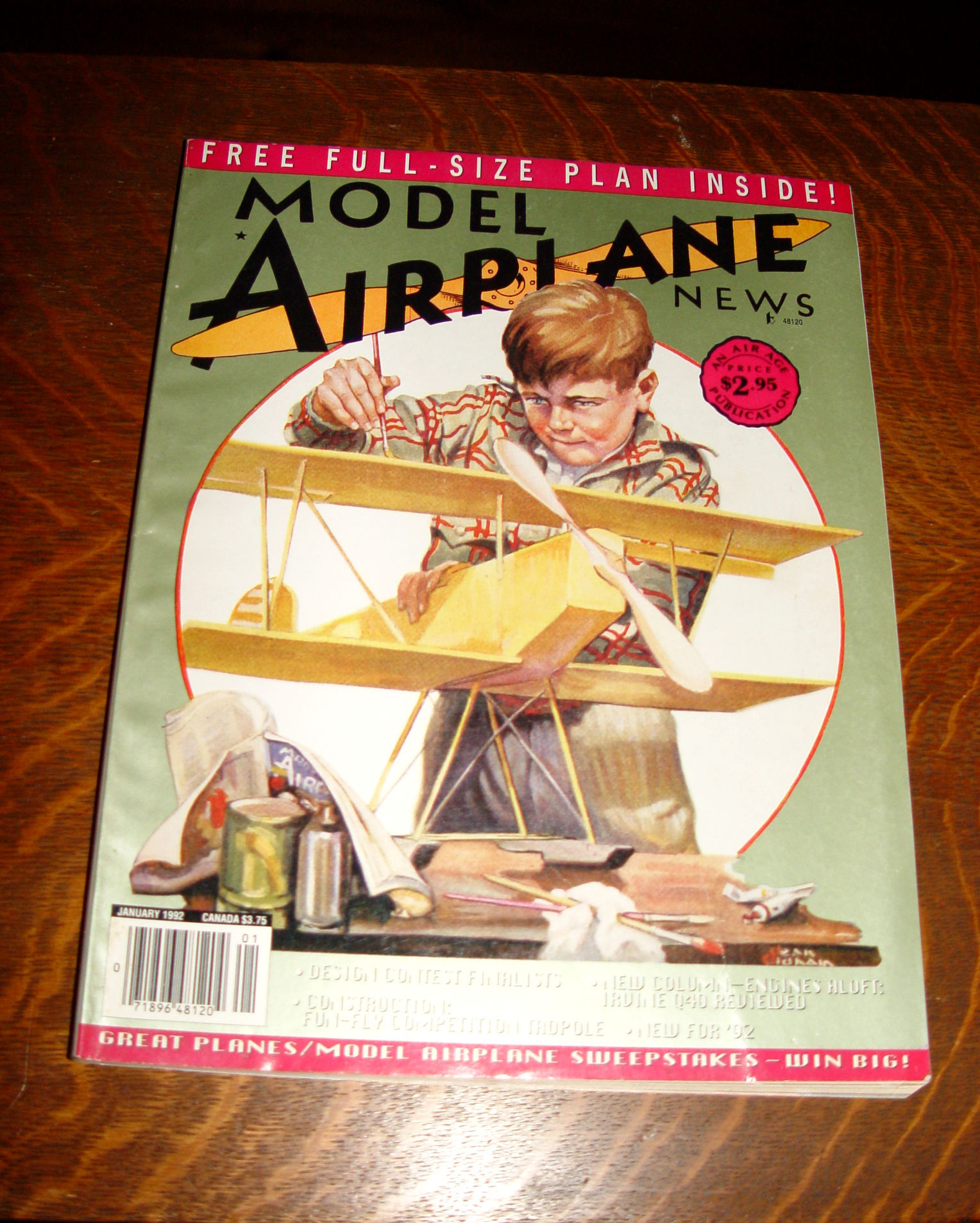 Model Airplane News January 1992 Vintage
                        Magazine