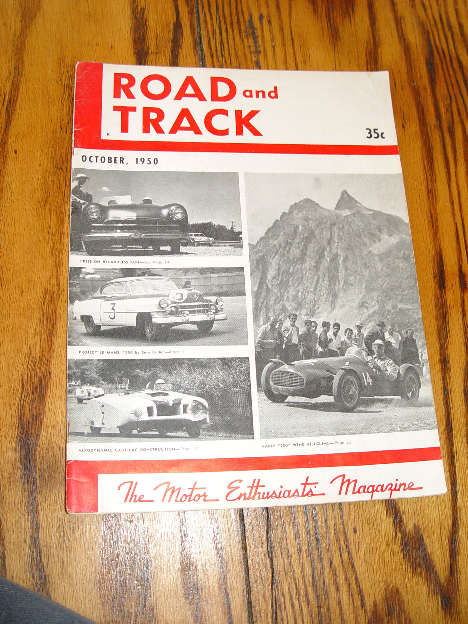 1950 Road & Track LeMans Cadillac;
                        Santa Monica; DOHC Ford V-8 & More