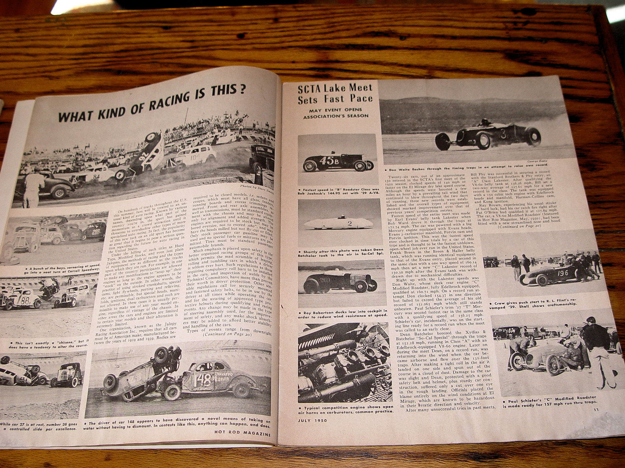 Hot Rod Magazine July 1950 Sunflower
                          State Speedster, Pontiac 6 Engine Conversion